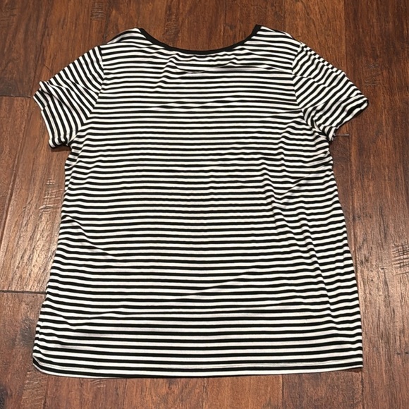 1X Black and White Striped Women's Top - Picture 7 of 8